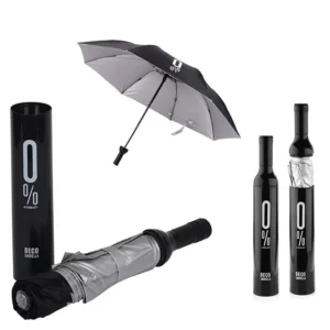 Portable Bottle Foldable Umbrella | Travel Umbrella with Bottle Case