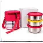 3 Container Red Lunch Box